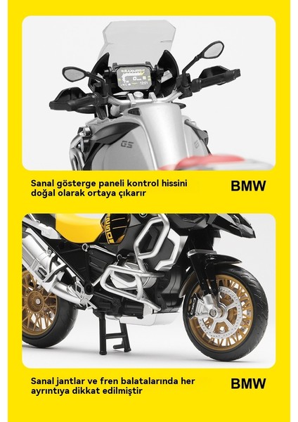 1:12 Bmw R1250GS Alaşımlı Motosiklet Oyuncak (Yurt Dışından) fırsatları