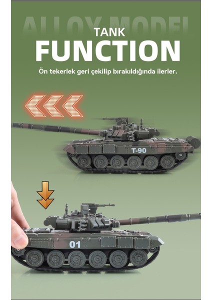 Alaşım T-90 Ana Muharebe Tankı Sprey Versiyonu Model Çocuk Oyuncak (Yurt Dışından) fırsatları