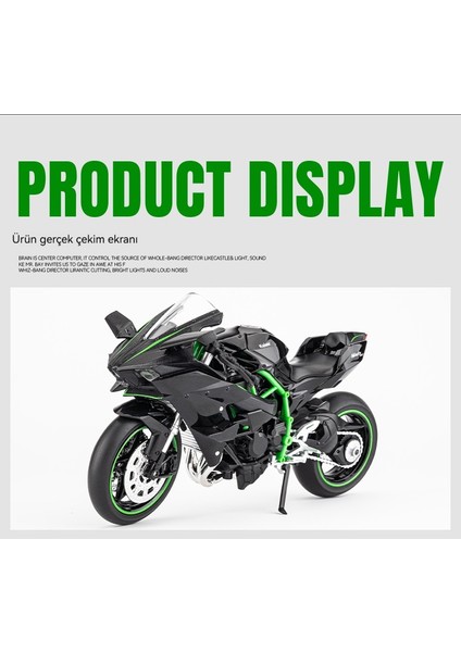 1:12 Kawasaki Ninja H2R Alaşımlı Motosiklet Modeli Oyuncak (Yurt Dışından) fiyatları