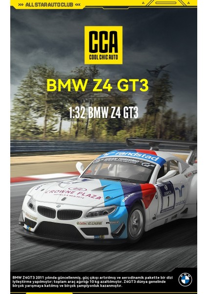 1:32 Bmw Z4 Gt3 Alaşımlı Yarış Spor Araba Modeli (Yurt Dışından) modelleri