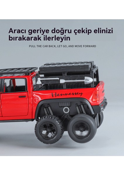1:32 Dodge T-Rex 6x6 Modifiye Alaşımlı Arazi Aracı Modeli (Yurt Dışından) modelleri