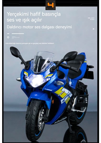 1:12 Suzuki GSX250R Alaşımlı Motosiklet Lokomotif Modeli (Yurt Dışından) modelleri