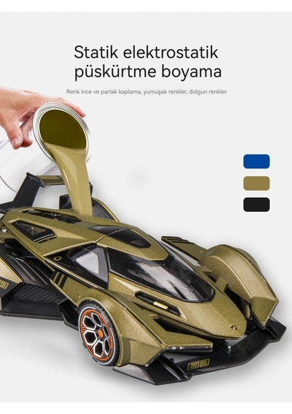 1:24 Rambo V12 Alaşımlı Otomobil Konsepti Spor Araba Modeli (Yurt Dışından) fiyatları