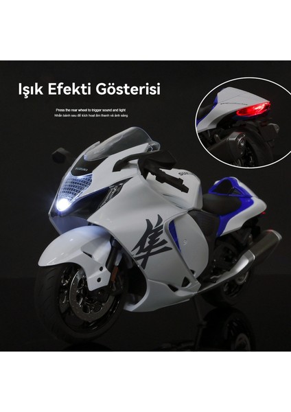 1:9 Büyük Boy Suzuki GSX1300 Alaşımlı Motosiklet Aydınlatma Modeli Oyuncak Araba (Yurt Dışından) modelleri