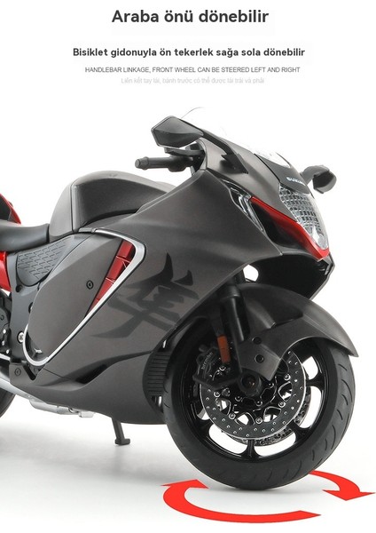 1:9 Büyük Boy Suzuki GSX1300 Alaşımlı Motosiklet Aydınlatma Modeli Oyuncak Araba (Yurt Dışından) fırsatları