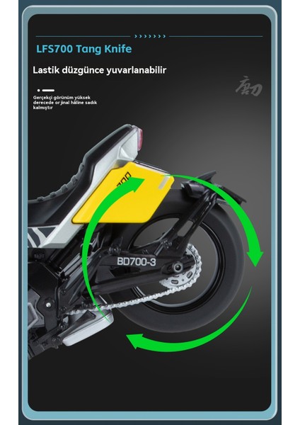 1:12 Tang Bıçağı LFS700 Alaşımlı Motosiklet Modeli (Yurt Dışından) fırsatları