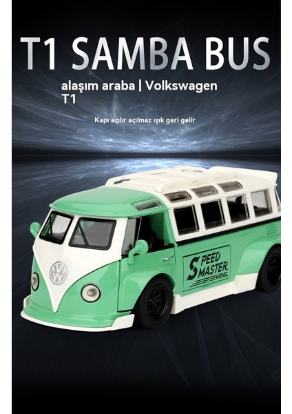 1:32 Volkswagen T1 Alaşım Araba Modeli Oyuncak Çocuk (Yurt Dışından) indirimleri