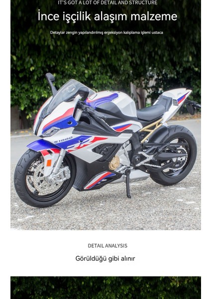 1:12 Bao MS1000RR Alaşımlı Model Motosiklet Seti (Yurt Dışından) fiyatları