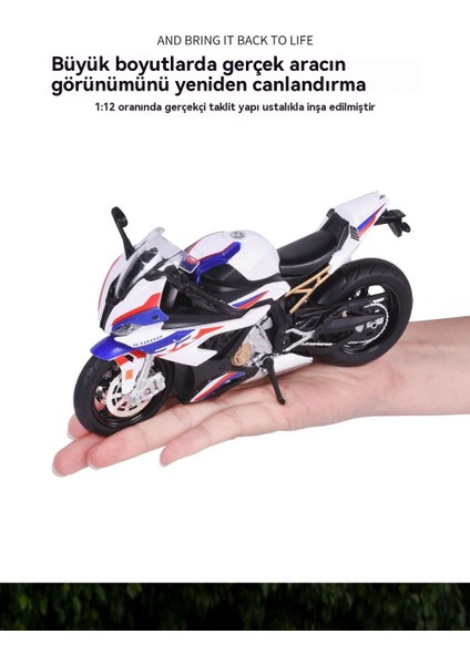 1:12 Bao MS1000RR Alaşımlı Model Motosiklet Seti (Yurt Dışından) modelleri