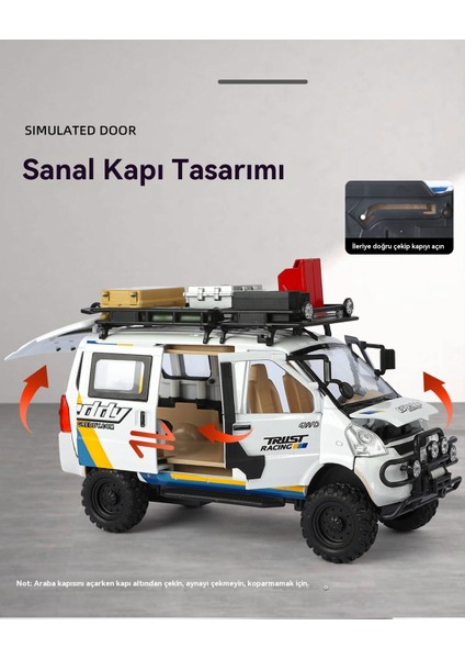 1:24 Off-Road Minibüs Alaşımlı Araba Modeli Ses Oyuncak Araba (Yurt Dışından) modelleri