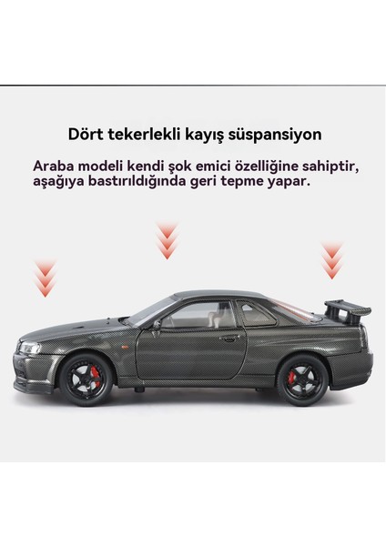 1:24GTR-R34 Karbon Fiber Alaşımlı Araba Modeli Seti (Yurt Dışından) modelleri