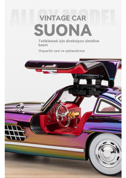 1:24 Daben Klasik Araba 300SL Alaşımlı Model Oyuncak Araba (Yurt Dışından) modelleri