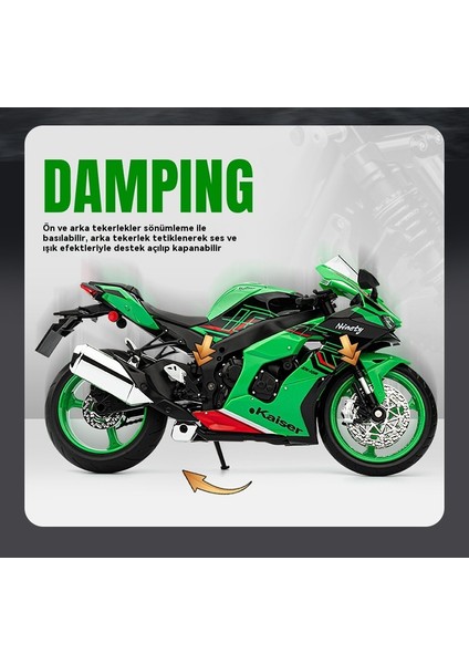 1:9 Büyük Kawasaki ZX-10R Alaşımlı Lokomotif Modeli Koleksiyonu (Yurt Dışından) fırsatları