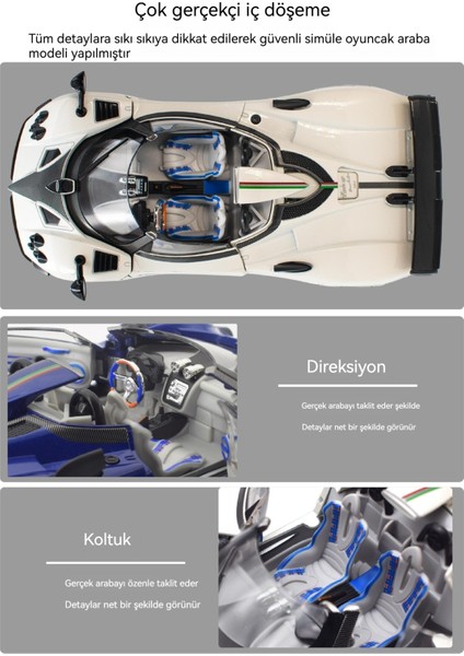 1/24 Pagani Zonta Hp Alaşımlı Araba Modeli Cabrio Spor Araba Modeli Çocuk Oyuncak Araba (Yurt Dışından) fiyatları