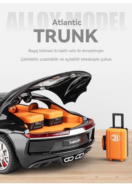 1:24 Bugatti Atlantik Alaşımlı Spor Araba Modeli (Yurt Dışından) fiyatları