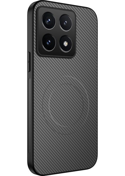 Xiaomi 14T Karbon Fiber Dokulu Pc Tpu Telefon Kılıfı Magsafe ile Uyumlu (Yurt Dışından)