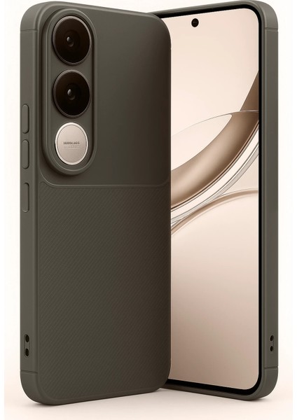 Vivo V50 Lite 4g Kılıf Kamera Korumalı Brushed Karbon Tasarım Tpu Kapak