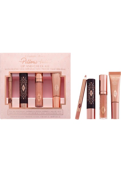 Pillow Talk Lip & Cheek Set - Dudak ve Yanak Seti Pillow Talk (0,8 G + 2,4 G + 2,6 ml + 5 Ml)