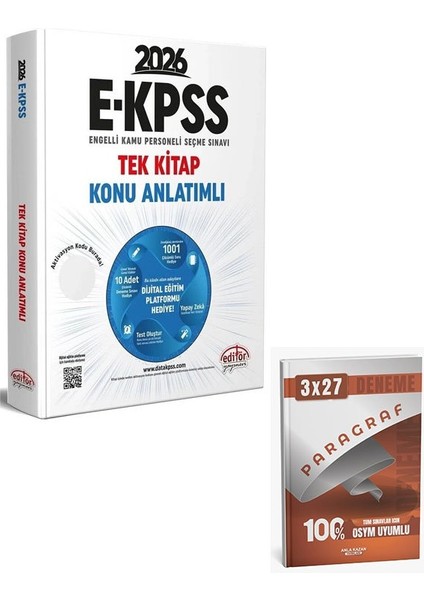 Editör 2026 Ekpss Konu Anlatımlı Tek Kitap+Anla Kazan Paragraf