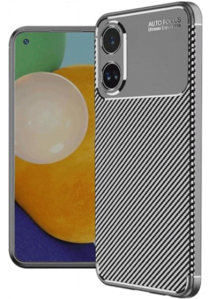 Oppo A60 Kılıf Kamera Korumalı Brushed Karbon Tasarım Tpu Kapak