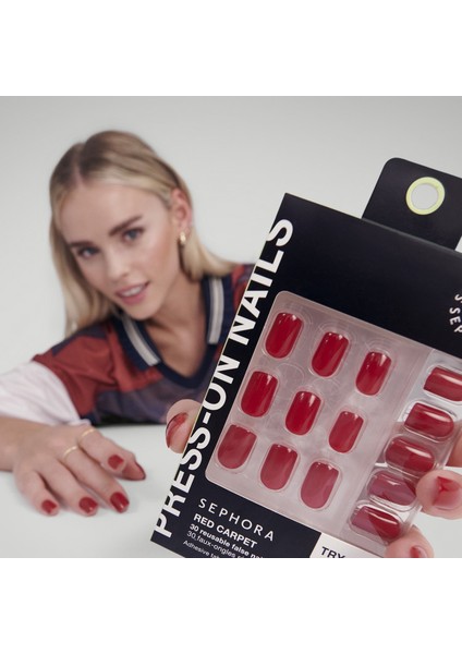 Çok Kullanımlık Takma Tırnak Seti - Jel Etkisi, Uzman Sonuç Red Carpet (4 Adet) fiyatları