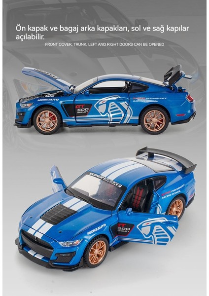 1:32 Ford Mustang GT500 Alaşımlı Araba Modeli (Yurt Dışından) fiyatları