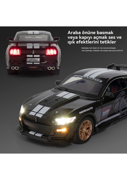 1:32 Ford Mustang GT500 Alaşımlı Araba Modeli (Yurt Dışından) indirimleri