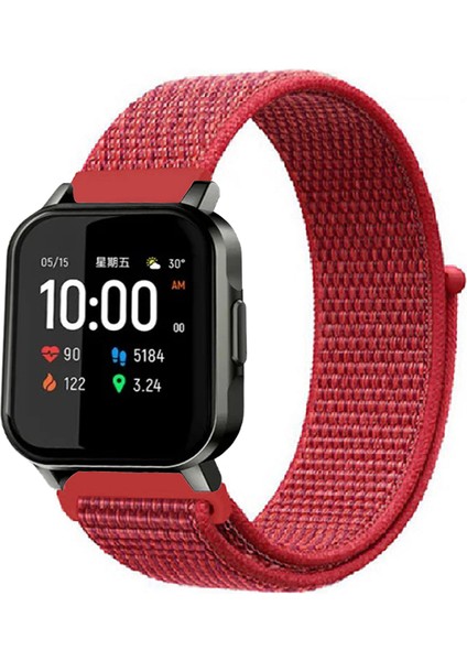 Haylou LS02 ile Uyumlu Kordon Cırt Cırtlı Spor Kumaş Kayış