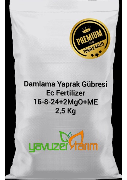 Damlama Yaprak Gübresi Npk Special 16.08.24+2 Mgo+Me Ec Fertilizer Gübre 2,5 kg