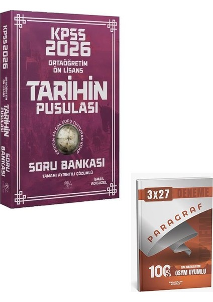 Cba 2026 Kpss Lise Ortaöğretim Ön Lisans Tarihin Pusulası Soru Bankası Çözümlü+Anla Kazan Paragraf