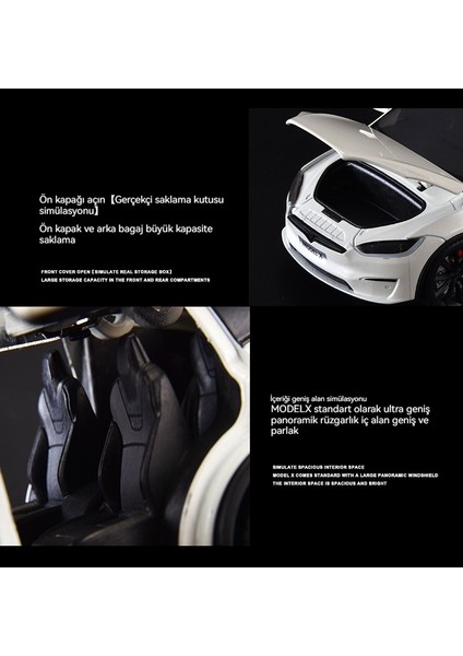 1:24 Tesla Modelx Altı Açık Kapı Alaşım Modeli (Yurt Dışından) fiyatları