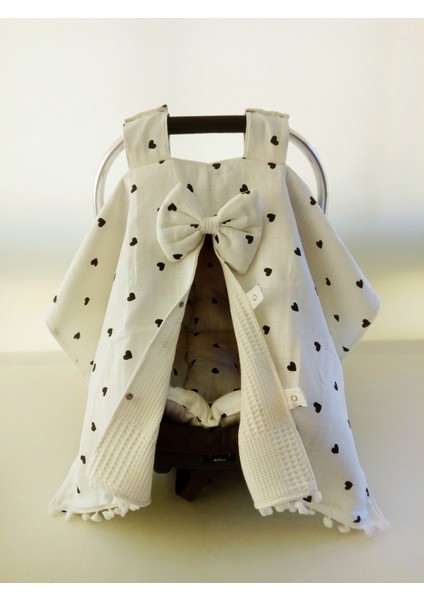 % 100 Pamuk Muslin Puset Örtüsü ve Puset Minderi 2 Parça fiyatları