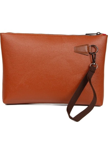 Deri El Askılı Dosya Evrak Günlük Portföy & Clutch Çanta NEW113 - Taba indirimleri