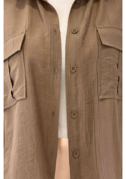 Kapak Cepli Krinkıl Kumaş Gömlek fiyatları