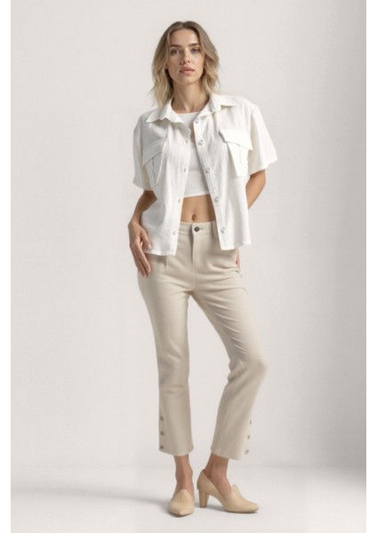 Kapak Cepli Krinkıl Kumaş Gömlek