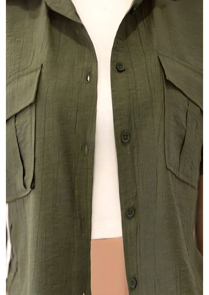 Kapak Cepli Krinkıl Kumaş Gömlek fiyatları