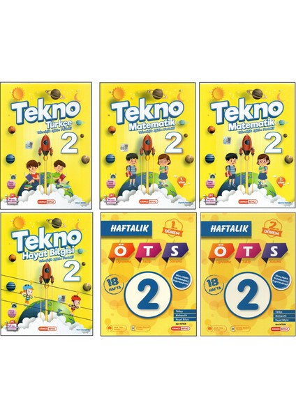 Kırmızı Beyaz 2. Sınıf Tekno Set (6 Kitap)