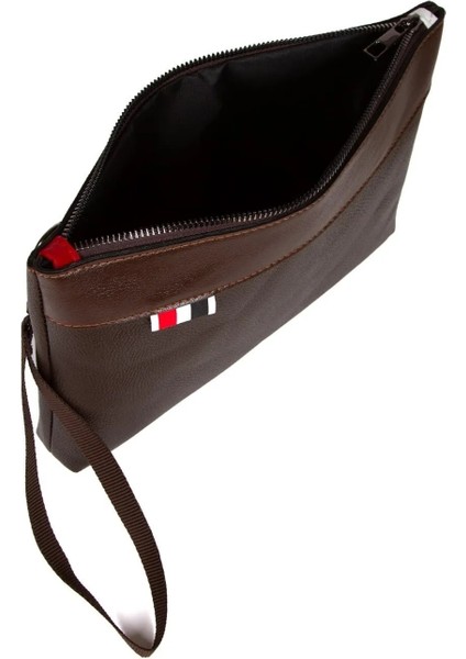 Deri El Askılı Dosya Evrak Günlük Portföy & Clutch Çanta NEW113 - Kahverengi fırsatları