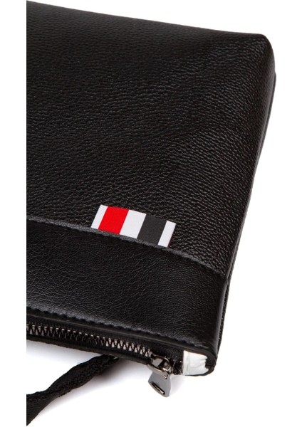 Deri El Askılı Dosya Evrak Günlük Portföy & Clutch Çanta NEW113 - Siyah fırsatları