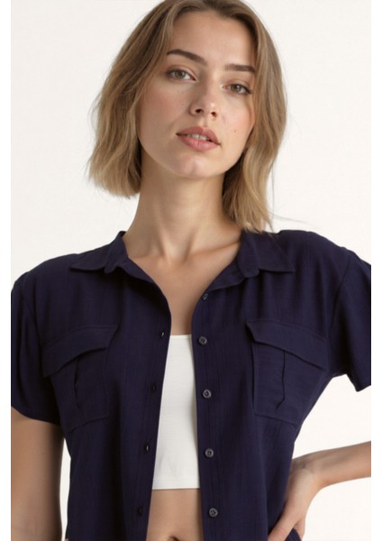 Kapak Cepli Krinkıl Kumaş Gömlek modelleri