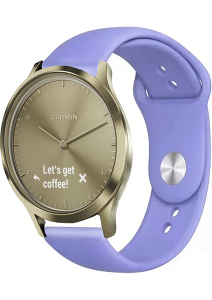 Garmin Vivomove Trend ile Uyumlu Kordon Yumuşak Dokulu Esnek Jel Silikon Kayış