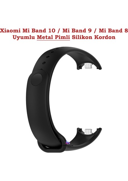 Xiaomi Mi Band 8 Silikon Kordon Ayarlanabilir A+ Kalite Esnek Yumuşak Spor Silikon Kayış