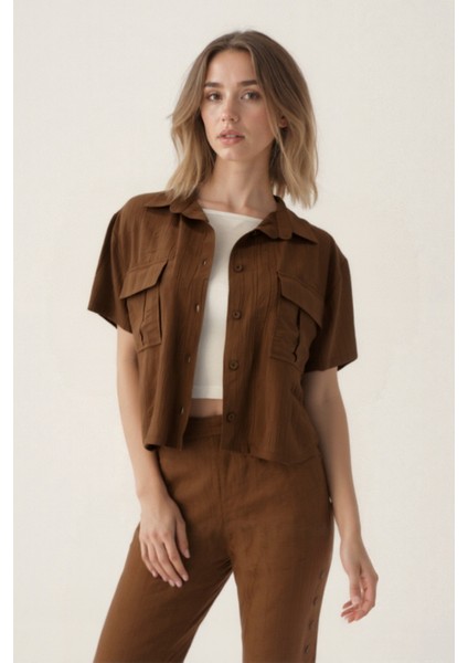 Kapak Cepli Krinkıl Kumaş Gömlek modelleri