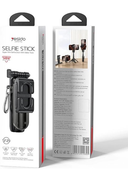 SF29 Mini Bluetooth Selfie Çubuğu Uzaktan Kumandalı Tripod