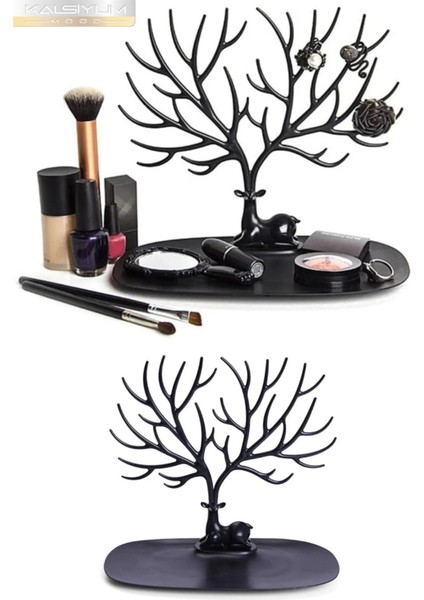 Siyah Geyik Tasarımlı Takı Düzenleyici, Yüzük, Küpe, Kolye Askısı modelleri