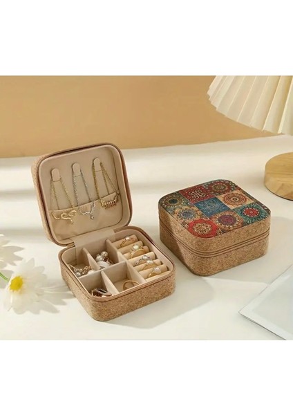 Beyaz Mandala Desenli Takı Düzenleyici, Takı Kutusu ve Çantası fiyatları