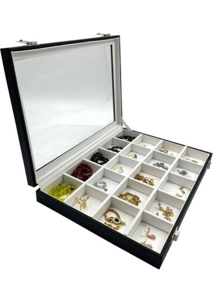 20 Bölmeli Takı Kutusu, Renkli ve Çok Amaçlı Saklama Çözümü modelleri