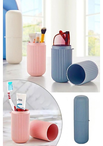 Şeffaf Çok Fonksiyonlu Seyahat Aksesuarı Taşıma Kabı, Bej Renk