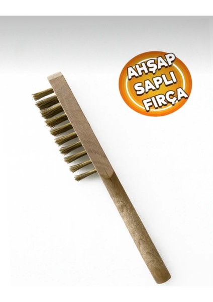 Ahşap Saplı Kir Pas Çok Amaçlı Temizleme Fırçası No:5