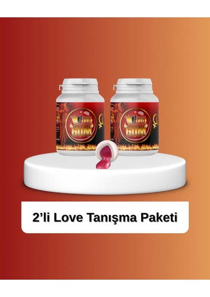 Fullgum Love Gum 2'li Tanışma Paketi (60 gr + 60 Gr) Destekleyici Sakız